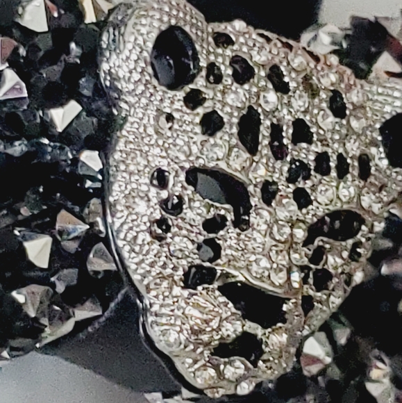 Mens blinged out leopard bowtie wedding groom black tie suit custom handmade OS - Picture 4 of 12